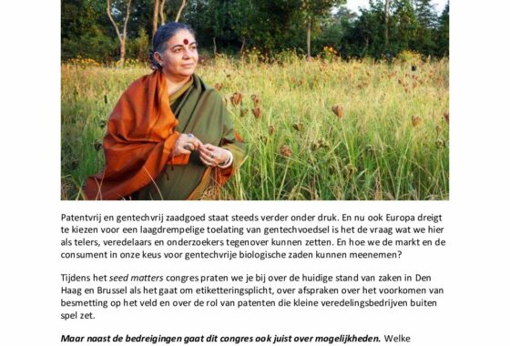 🌱 Join us on Saturday, June 1st at Antropia Driebergen for ‘Seed Matters’ with Vandana Shiva!